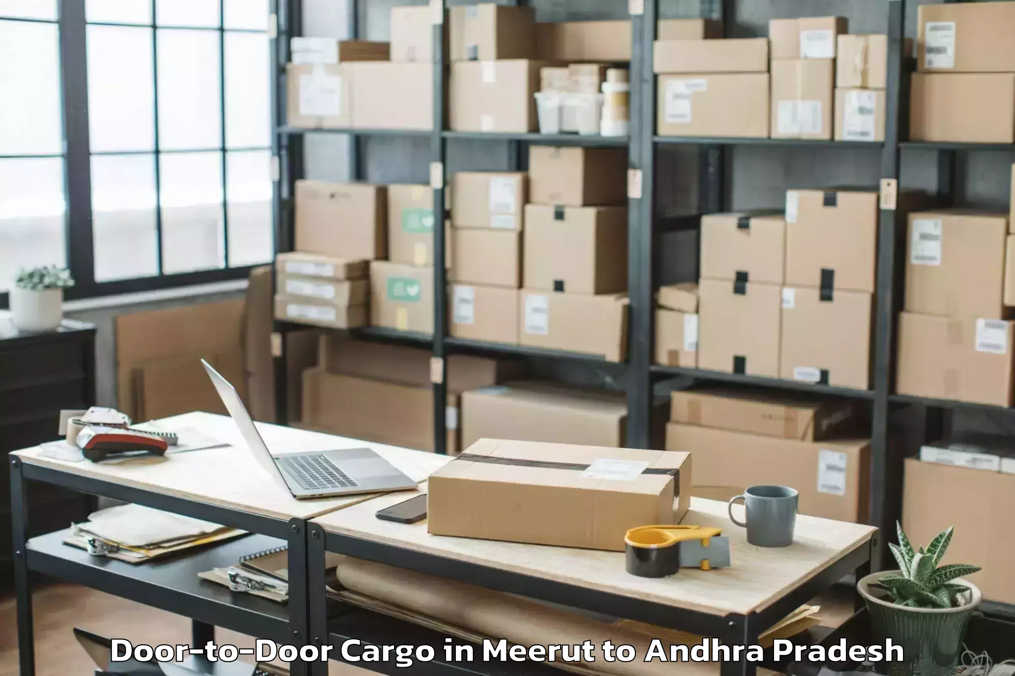 Hassle-Free Meerut to Pedakakani Door To Door Cargo